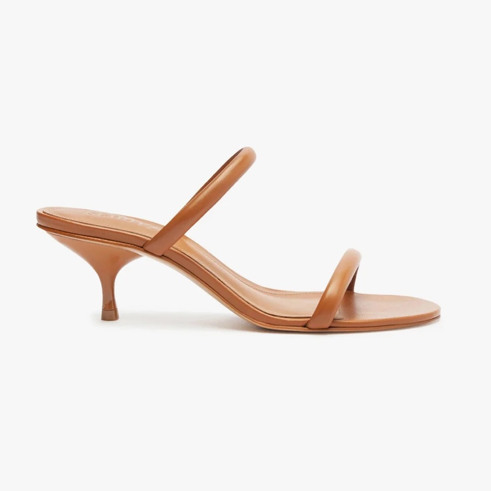 SCHUTZ Taliah sandals in HONEY PEACH color (cognac brown). Size 7. Worn once.